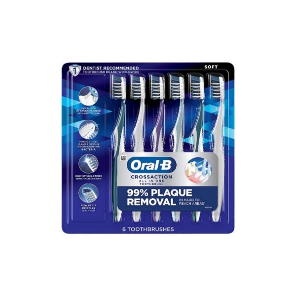 6-Pk Oral-B CrossAction All In One Soft Toothbrushes Online