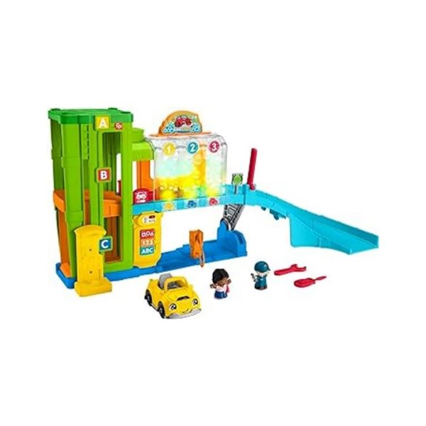 Fisher-Price Little People Toddler Playset Light-Up Learning Garage with Smart Stages Plus Toy Car and Ramp Supply