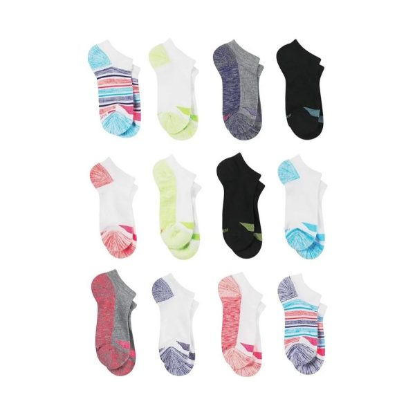 12 Pairs of Hanes Girls Cool Comfort Ankle Fashion Liner Socks Online Sale