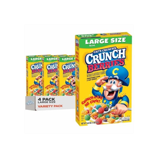 4 Pack Cap’n Crunch Cereal, Crunch Berries (OU-D) Supply