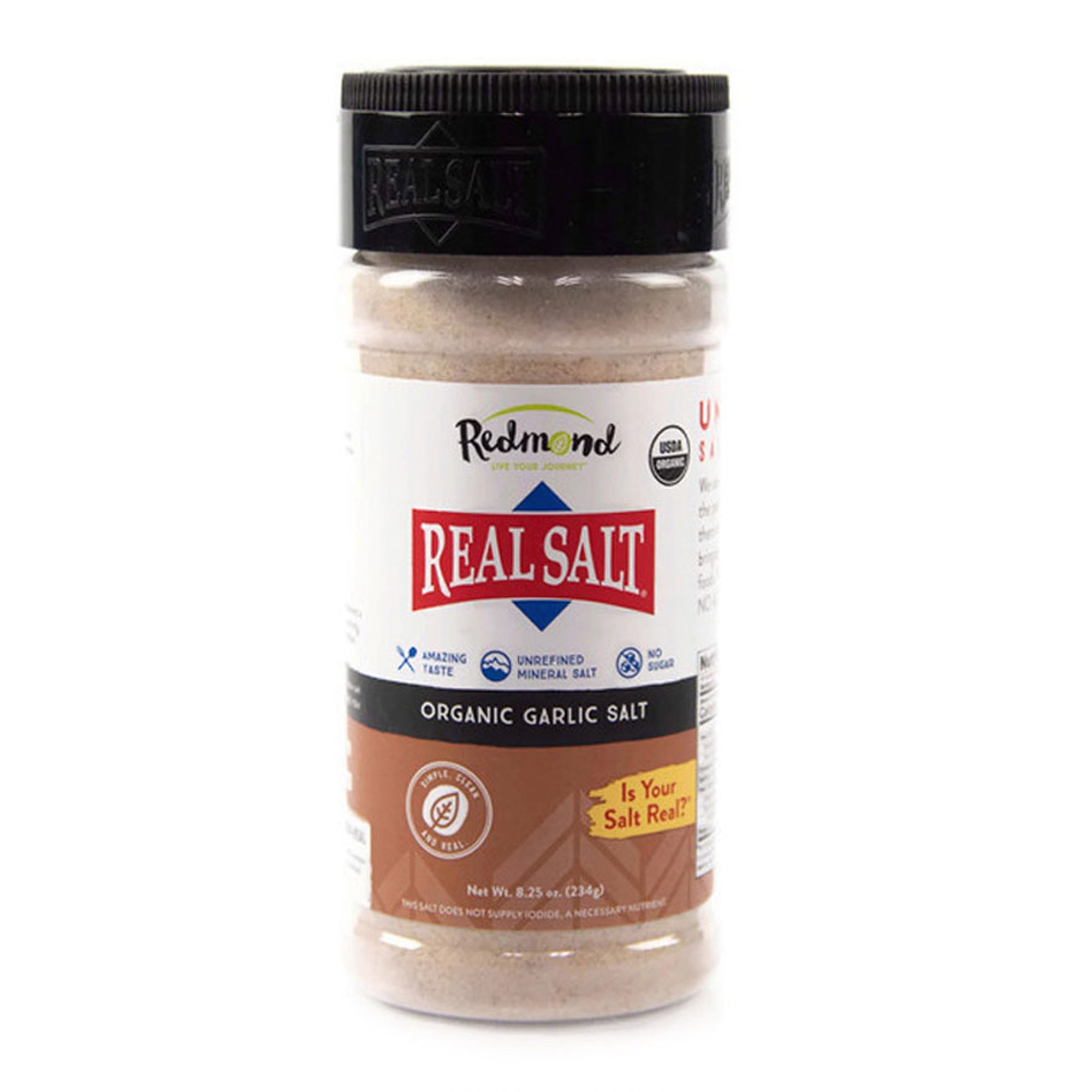 Real Salt® Organic Garlic Salt Shaker (8.25 oz.) For Sale