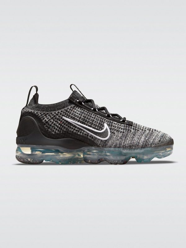 Air Vapormax 2021 Flyknit Sneaker - Black Black-White-Metallic Silver Discount